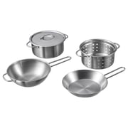 5-piece toy cookware set stainless steel colour 5-piece toy cookware set stainless steel colour