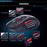 HXSJ H300 USB Wired Gaming Mouse Ergonomic Mice with Breathing Light 5500DPI 7 Buttons for PC Laptop