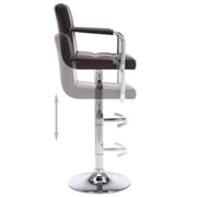 Vidaxl Bar Stools 2 Pcs Brown Faux Leather Vidaxl Bar Stools 2 Pcs Brown Faux Leather