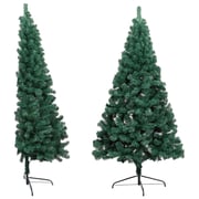 vidaXL Artificial Half Christmas Tree with Stand Green 180 cm PVC vidaXL Artificial Half Christmas Tree with Stand Green 180 cm PVC