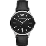 Emporio Armani AR11186 Renato Black Leather Men Watch