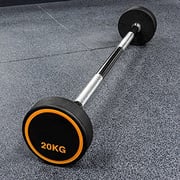 ULTIMAX Fixed Barbell Weight Bar Straight Barbell Workout Equipment Weight Training Equipment Weightlifting Gym Workouts - 25 kgs ULTIMAX Fixed Barbell Weight Bar Straight Barbell Workout Equipment Weight Training Equipment Weightlifting Gym Workouts - 25 kgs
