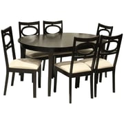 HomeStyle SH53176 Aniq 6 Seater Oval Shape Dining Set Brown