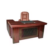 Executive Office Wooden Desk Table With 3 Lockable Drawers,1 Big Size Cupboard, 1 Side Cupboard, 1 Keyboard Stand Brown Executive Office Wooden Desk Table With 3 Lockable Drawers,1 Big Size Cupboard, 1 Side Cupboard, 1 Keyboard Stand Brown