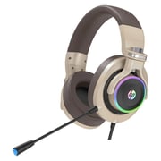 HP H500GS 7.1 Wired Stereo Gaming Headset with RGB Light ,Mic, for PC and Laptop GOLD COLOUR HP H500GS 7.1 Wired Stereo Gaming Headset with RGB Light ,Mic, for PC and Laptop GOLD COLOUR
