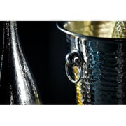 BarCraft Hammered Stainless Steel Champagne Bucket Gift Tagged