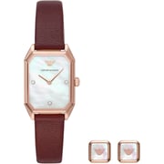 Emporio Armani AR80028 Gioia Burgundy Leather Women Watch Emporio Armani AR80028 Gioia Burgundy Leather Women Watch