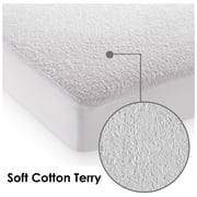 Mattress Protector Terry Twin 150x200cm White Mattress Protector Terry Twin 150x200cm White