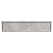 Vidaxl Wall-mounted Drawer Shelf Concrete Grey 88x26x18.5 Cm Chipboard Vidaxl Wall-mounted Drawer Shelf Concrete Grey 88x26x18.5 Cm Chipboard
