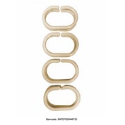 Feelings 12pcs Plastic Shower Curtain Rings Beige Feelings 12pcs Plastic Shower Curtain Rings Beige