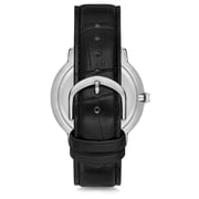 Omax Dome Series Black Leather Analog Watch For Men DC001P32I