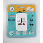 Eklasse Universal Socket Travel Adapter Fordable White Eklasse Universal Socket Travel Adapter Fordable White