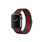 Apple Watch Series 6/SE/5/4/3/2/1 Milanese Replacement Band 42/44mm - Black/Red