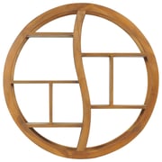 Vidaxl Yin Yang Wall Shelf 80x17.5x80 Cm Solid Teak Wood Vidaxl Yin Yang Wall Shelf 80x17.5x80 Cm Solid Teak Wood