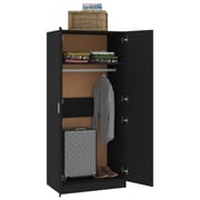 Vidaxl Wardrobe Black 80x52x180 Cm Engineered Wood Vidaxl Wardrobe Black 80x52x180 Cm Engineered Wood