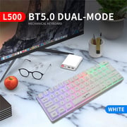 Hxsj L500 61 Keys Wireless Gaming Keyboard Dual Mode Bt5.0 + 2.4g RGB Backlight Mechanical Feel Membrane Keyboard