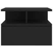 vidaXL Floating Nightstands 2 pcs Black 40x31x27cm Engineered Wood vidaXL Floating Nightstands 2 pcs Black 40x31x27cm Engineered Wood