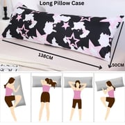 LUNA HOME 1 Piece Long Body Pillow Case, Pink Stars Design. LUNA HOME 1 Piece Long Body Pillow Case, Pink Stars Design.