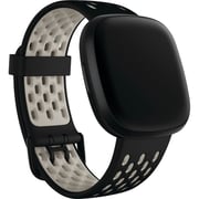 Fitbit Sense & Versa 3 Sport Band Small - Black / Lunar White (fb174sbbkwts)