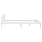 vidaXL Bed Frame White Solid Pinewood 150x200 cm 5FT King Size
