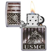 Zippo 49316 U.s. Marine Corps. Street Chrome Windproof Lighter