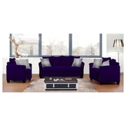Galaxy Design Euro 3+2+1 Seater Sofa Set Purple