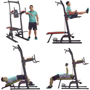 ULTIMAX Multifunction Power Tower Pull Up Dip Station with Bench Adjustable Height for Home Gym Strength Training Fitness Equipment, Dip Stands, Pull Up Bars, Push Up Bars ULTIMAX Multifunction Power Tower Pull Up Dip Station with Bench Adjustable Height for Home Gym Strength Training Fitness Equipment, Dip Stands, Pull Up Bars, Push Up Bars