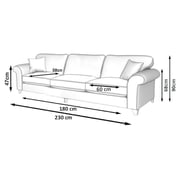 Galaxy Design Angelic 3 Seater Sofa Light Pink Galaxy Design Angelic 3 Seater Sofa Light Pink