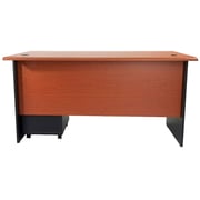 Mahmayi Grigio Office Desk With Mobile Drawers - Desk Table With 2 Grommets For Wire Management - Includes 3 Drawer Mobile Storage Unit - Round Edge Profile (120cm, Cherry Black) Mahmayi Grigio Office Desk With Mobile Drawers - Desk Table With 2 Grommets For Wire Management - Includes 3 Drawer Mobile Storage Unit - Round Edge Profile (120cm, Cherry Black)