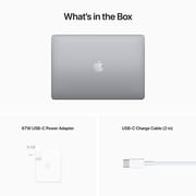 Apple MacBook Pro 13.3-inch (2022) - Apple M2 Chip / 8GB RAM / 512GB SSD / 10-core GPU / macOS Monterey / English Keyboard / Space Grey / Middle East Version - [MNEJ3ZS/A]