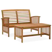 Vidaxl 2 Piece Garden Lounge Set Solid Acacia Wood Vidaxl 2 Piece Garden Lounge Set Solid Acacia Wood