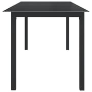 vidaXL Garden Table Black 190x90x74 cm Aluminium and Glass vidaXL Garden Table Black 190x90x74 cm Aluminium and Glass