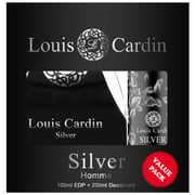 Louis Cardin Silver Gift Set For Men (Louis Cardin Silver 100ml EDP + Louis Cardin Silver 200ml Deodorant)