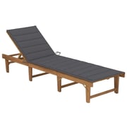 vidaXL Folding Sun Lounger with Cushion Solid Acacia Wood vidaXL Folding Sun Lounger with Cushion Solid Acacia Wood