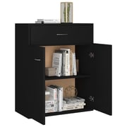 vidaXL Sideboard Black 60x30x75 cm Engineered Wood vidaXL Sideboard Black 60x30x75 cm Engineered Wood