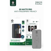 Green Lion 3D AG/Matte Privacy Glass Screen Protector Compatible with iPhone 13 Pro Max, Impact Resistant, Anti-Fingerprint, Ultra Slim Matte Glass Screen, Anti-Peeping - Black Green Lion 3D AG/Matte Privacy Glass Screen Protector Compatible with iPhone 13 Pro Max, Impact Resistant, Anti-Fingerprint, Ultra Slim Matte Glass Screen, Anti-Peeping - Black