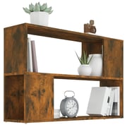vidaXL Book Cabinet Smoked Oak 100x24x63 cm Engineered Wood