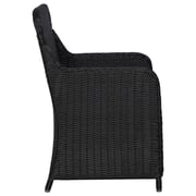 Vidaxl Outdoor Chairs With Cushions 2 Pcs Poly Rattan Black Vidaxl Outdoor Chairs With Cushions 2 Pcs Poly Rattan Black
