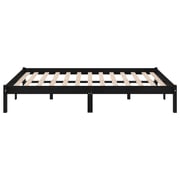 Vidaxl Bed Frame Black Solid Wood Pine 160x200 Cm Vidaxl Bed Frame Black Solid Wood Pine 160x200 Cm