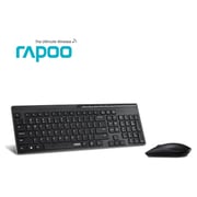 Rapoo Slim Wireless Keyboard Black With Mouse X8100 Rapoo Slim Wireless Keyboard Black With Mouse X8100