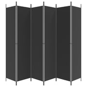 vidaXL 6-Panel Room Divider Black 300x220 cm Fabric vidaXL 6-Panel Room Divider Black 300x220 cm Fabric