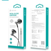 Devia HP59S Wired In Ear Earphone with Remote and Mic White and Gold Devia HP59S Wired In Ear Earphone with Remote and Mic White and Gold