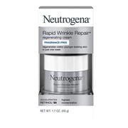 Neutrogena Rapid Wrinkle Repair Retinol Cream, Anti-Wrinkle Face And Neck Cream With Hyaluronic Acid Retinol, Fragrance-Free Moisturizer, .7 Oz