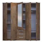 Pan Emirates Milano 5 Door Wardrobe With Mirror