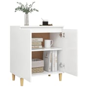 Vidaxl Sideboard With Solid Wood Legs White 60x35x70 Cm Chipboard Vidaxl Sideboard With Solid Wood Legs White 60x35x70 Cm Chipboard