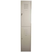 Mahmayi Godrej OEM Double Storage Door Steel Locker File Cabinet, H 183 x W 38 x D 45.7 cm, Beige, OMOEMDDSLBG