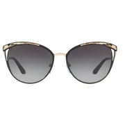 Bvlgari BV6083-20188G-56 Cat Eye Metal Gold/ Black Women Sunglasses Bvlgari BV6083-20188G-56 Cat Eye Metal Gold/ Black Women Sunglasses