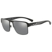 Emporio Armani Black Metal Men EM-2066-3001Z3-57 Sunglasses