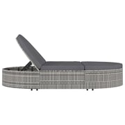 Vidaxl 2-person Sun Lounger With Cushions Poly Rattan Grey Vidaxl 2-person Sun Lounger With Cushions Poly Rattan Grey