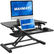 Mahmayi Stand Up Desk Converter -28 Standing Desk Riser with Deep Keyboard Tray for Laptop (28